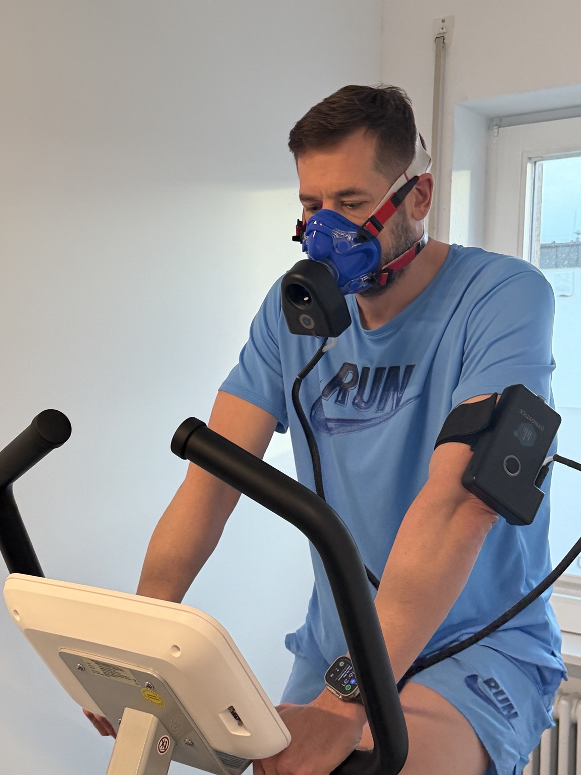 Atemgasanalyse unter Belastung auf dem Ergometer